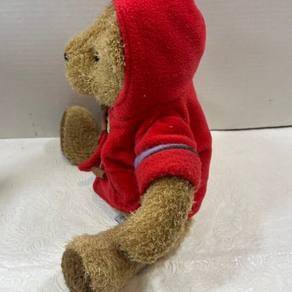 Cute Russ Sitting Baby Fraserbear 2005 Brown w/Red Jacket - Picture 5 of 13